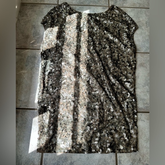 VINCE Gold & Champagne Sequin Mini Dress - Picture 4 of 14